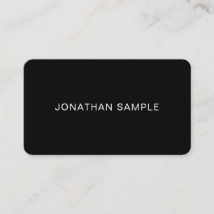 Trendige Elegante Minimalistische B&W Moderne Vorl Visitenkarte