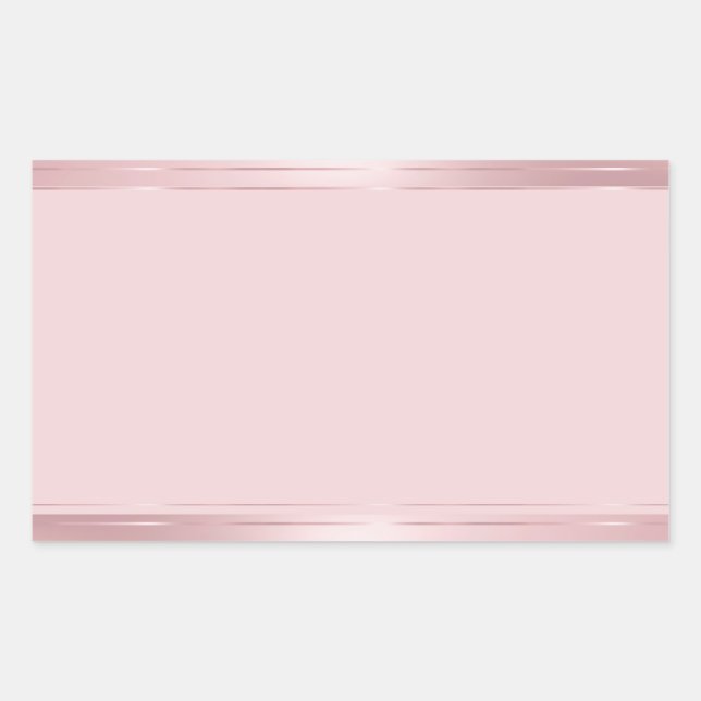 Trendige Elegante Moderne Rose Gold Blank Template Rechteckiger Aufkleber (Vorderseite)