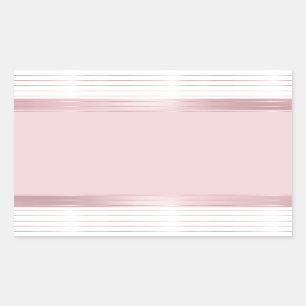 Trendige Elegante Moderne Rose Gold Blank Template Rechteckiger Aufkleber