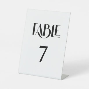 Trendige Elegante Moderne Typografie Tischnummer Sockelschild