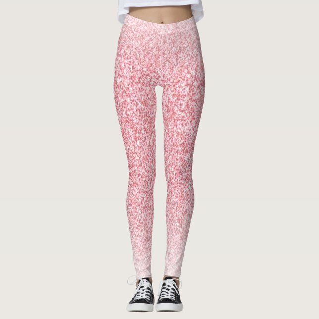 Trendige Elegante Rose Gold Moderne Vorlage Leggings (Vorderseite)