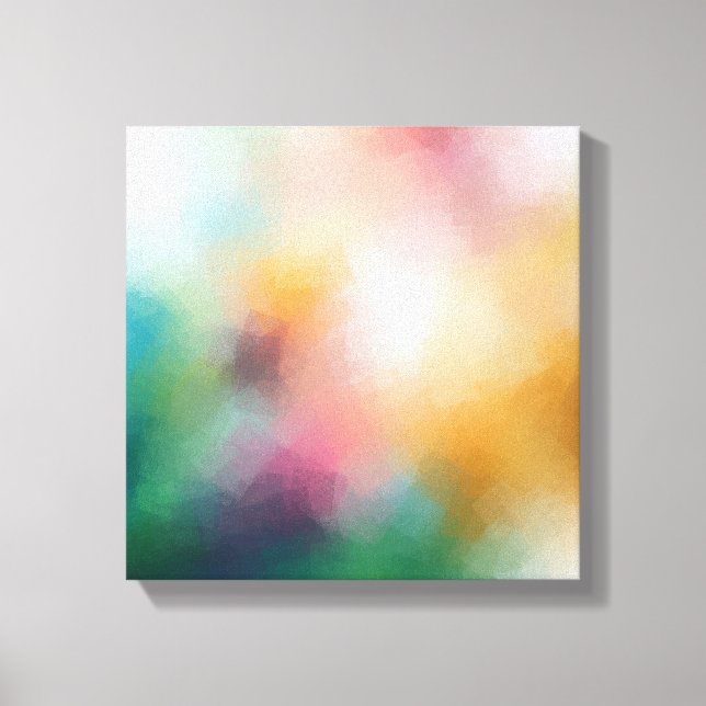 Trendige Farben Elegant Moderne Abstrakte Kunst Leinwanddruck (Vorderseite)