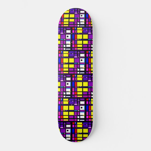 Trendige Farben und stilvolles Design Modernes Art Skateboard (Vorderseite)