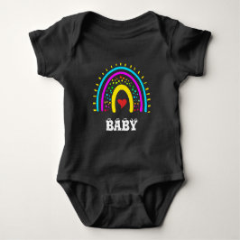 trendige, farbenfrohe Regenbogenkur-Baby-Liebe Baby Strampler