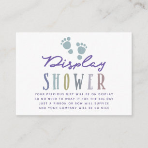 Trendige Farbtöne Boy Baby Shower Shower Dusche Begleitkarte