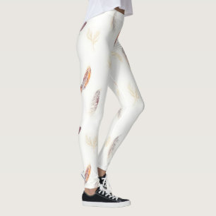 Trendige Federn Luxus Boho Kollektion Leggings