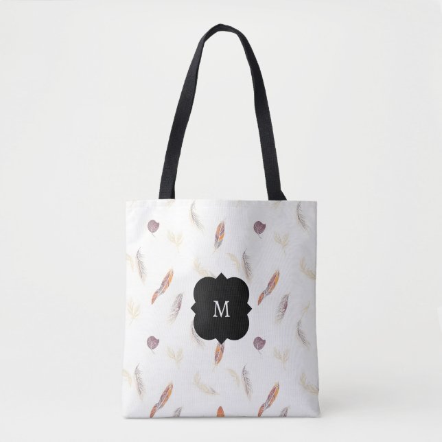 Trendige Federn Luxus-Boho-Kollektion Tasche (Vorderseite)