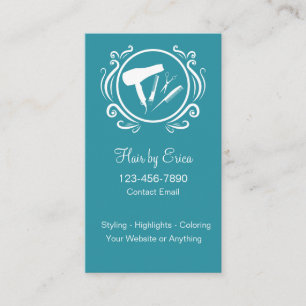 Trendige Frisuren Vertical Business Cards Design Visitenkarte