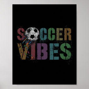Trendige Fußball-Vibes Coaching Frauen Torwart Kin Poster