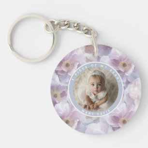 Trendige Geburtstagsgeschenke für Dad Foto Rose Fl Schlüsselanhänger