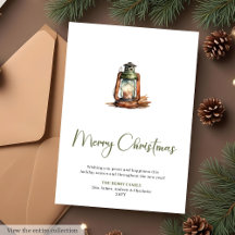Trendige gemütliche Schriftart Weihnachtsgrußkarte