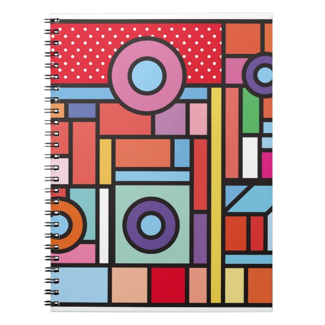 Trendige geometrische Elemente prägen das Design.  Notizblock (Vorderseite)