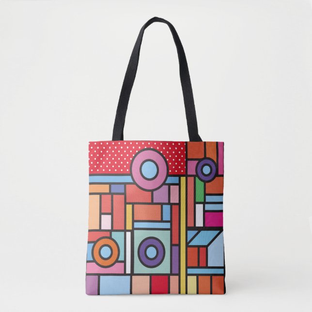 Trendige geometrische Elemente prägen das Design.  Tasche (Vorderseite)