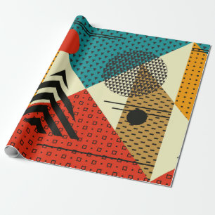 Trendige geometrische Elemente. Retrostil, PA Geschenkpapier