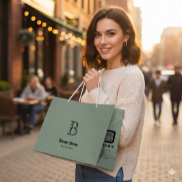 Trendige Geschäftsetikette Minimalistisches Monogr Große Geschenktüte