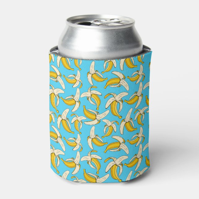 Trendige geschälte Bananen Pop Kunst Gemustert Dosenkühler (Kanne Vorderseite)
