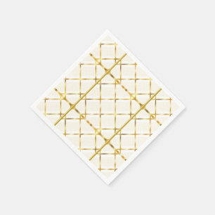 Trendige goldene geometrische Muster Golden Stylis Serviette