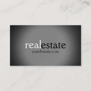 Trendige graue Visitenkarte für Immobilienmakler