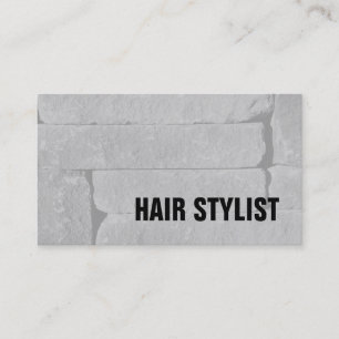 Trendige Graue Wand Moderner Haar-Stylist Visitenkarte