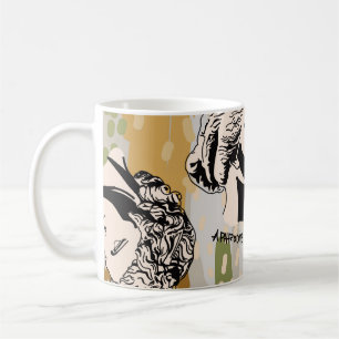 Trendige griechische Götter Art Portrait Seamless  Kaffeetasse