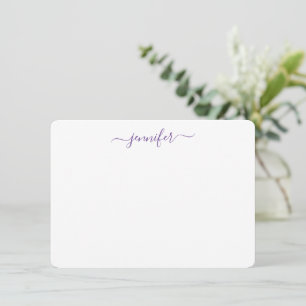 Trendige Handschrift Schriftart Personalisiert Lil Mitteilungskarte