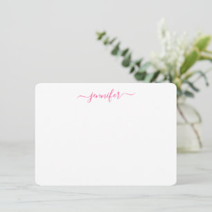 Trendige Handschrift Schriftzug Persönliches Berry Mitteilungskarte