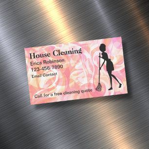 Trendige Hausreinigung Haushaltshilfe Magnetkarten Magnetische Visitenkarte