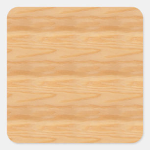 Trendige Holzblankvorlage Klassisches elegantes De Quadratischer Aufkleber