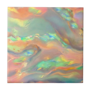 Trendige hübsche bunte falsche holografische Opal Fliese