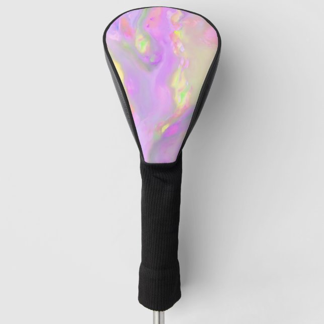 Trendige hübsche farbenfrohe abstrakte Wellen Golf Headcover (Vorderseite)