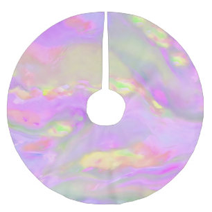 Trendige hübsche farbenfrohe abstrakte Wellen Polyester Weihnachtsbaumdecke