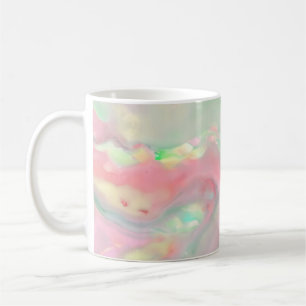 Trendige hübsche rosa farbenfrohe abstrakte Wellen Kaffeetasse