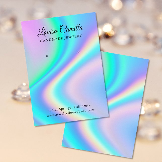 Trendige Imitate Holographic Ohrringe Display Card Visitenkarte (Von Creator hochgeladen)