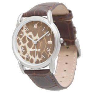 Trendige Kuh Imitate Leather Elegante Collection Armbanduhr