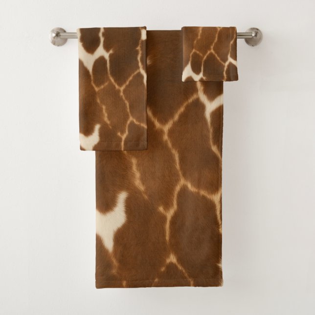 Trendige Kuh Imitate Leather Elegante Collection Badhandtuch Set (Insitu)