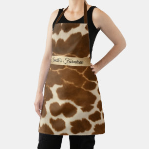 Trendige Kuh Imitate Leather Elegante Collection Schürze