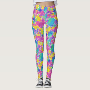 Trendige künstlerische bunte Wasserfarbspritzer-Mu Leggings