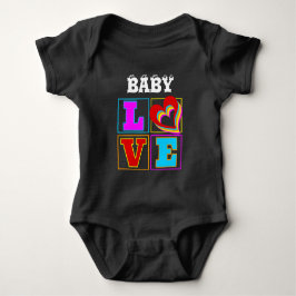 trendige Liebe farbenfroh, anpassbar Baby Strampler