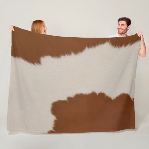 Trendige Luxus Elegante Faux-Kuhleder-Kollektion Fleecedecke