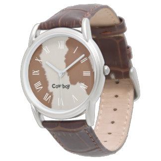 Trendige Luxus Elegante Kunstkuh-Leder-Kollektion Armbanduhr