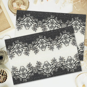 trendige, mädchenhafte Mode Vintag Schwarz-Weiß Seidenpapier