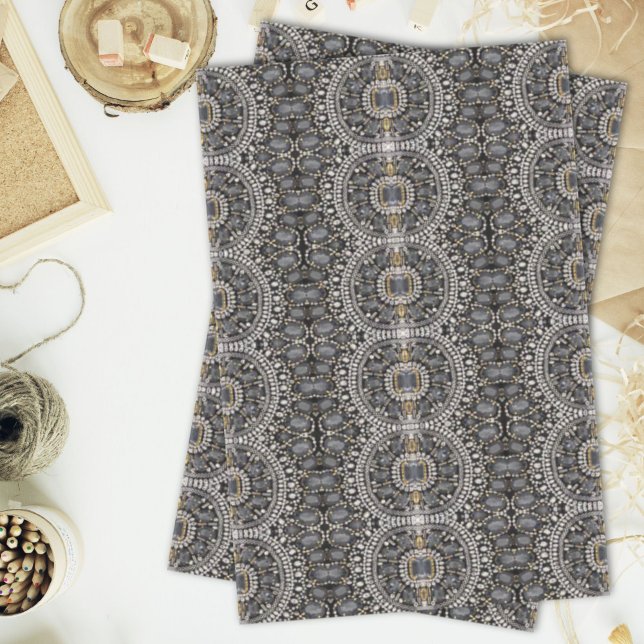 trendige, mädchenhafte Mode Vintager Deko Seidenpapier (trendy girly chic fashion vintage black art deco tissue paper)