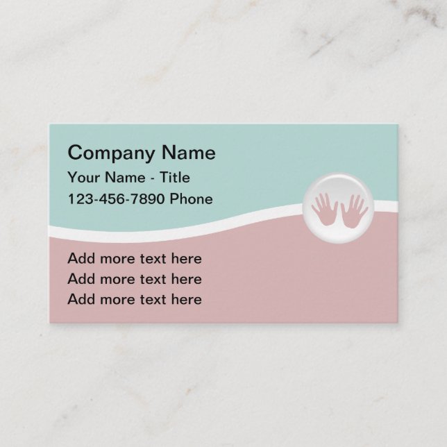 Trendige Massage Services Business Cards Visitenkarte (Vorderseite)