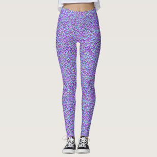 Trendige Meerjungfrauenschwanz-Lila-Fischschuppen- Leggings