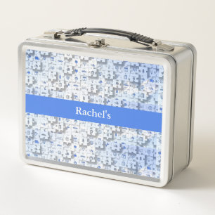 Trendige Metall-Lunchbox mit Puzzle-Design Metall Brotdose