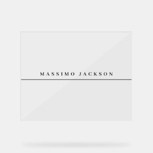 Trendige minimalistische elegante professionelle S Acrylschild