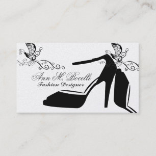 Trendige Mode Schmetterling Chic Schuh Haute Coutu Visitenkarte
