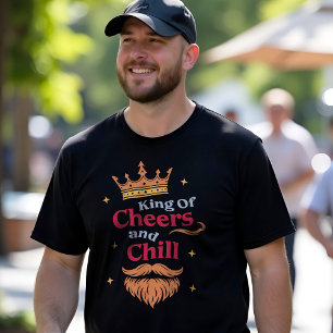 Trendige moderne farbenfrohe lustige König-Zitat-T T-Shirt