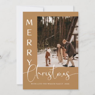 Trendige moderne Foto-Weihnachtskarte für die Feie Einladung