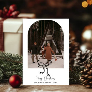 Trendige moderne Foto-Weihnachtskarte für die Feie Einladung